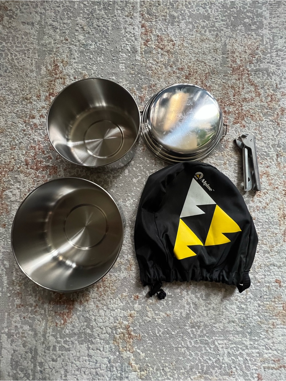 MSR Alpine 2 Pot Set 1.5L & 2L Stainless Steel Camping Cookware Complete